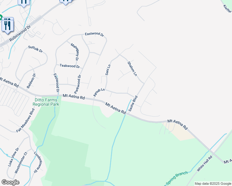 map of restaurants, bars, coffee shops, grocery stores, and more near 20346 Ayoub Lane in Hagerstown