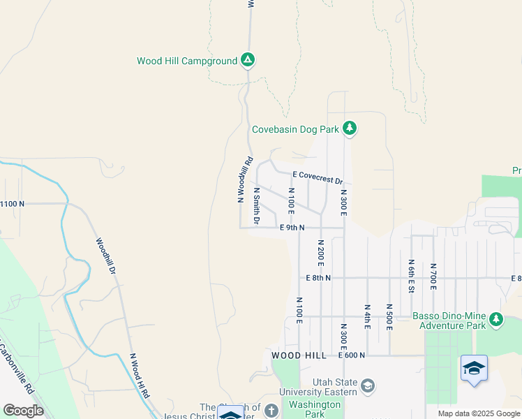 map of restaurants, bars, coffee shops, grocery stores, and more near 940 North Smith Drive in Price