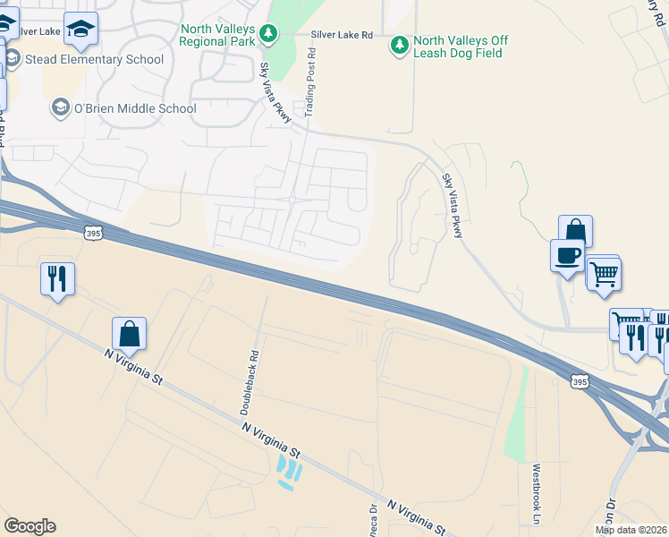 map of restaurants, bars, coffee shops, grocery stores, and more near in Reno