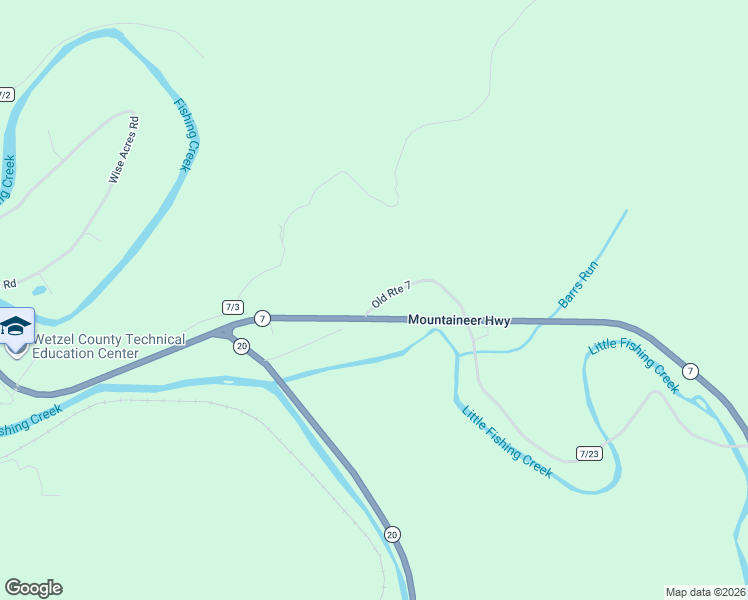 map of restaurants, bars, coffee shops, grocery stores, and more near 45 Duck Lane in New Martinsville