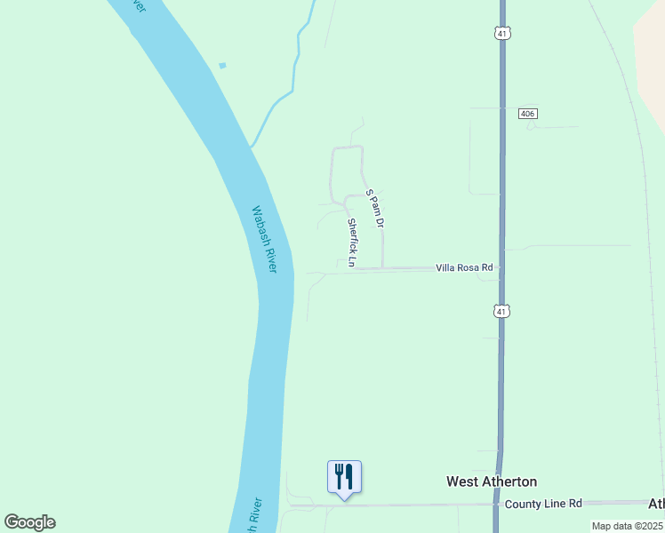map of restaurants, bars, coffee shops, grocery stores, and more near 7418 Villa Rosa Road in Rosedale