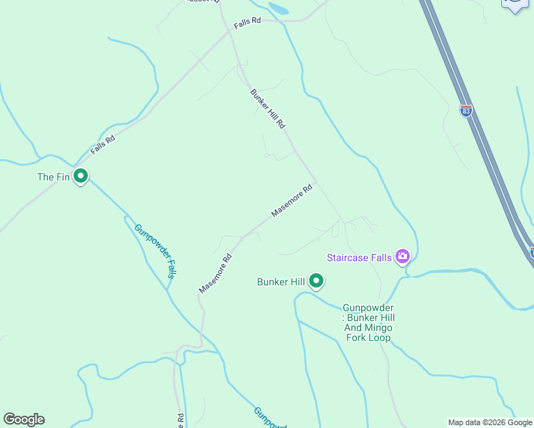 map of restaurants, bars, coffee shops, grocery stores, and more near 17930 Masemore Road in Parkton