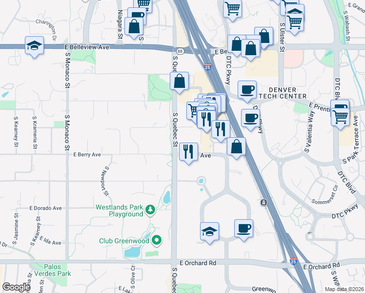 map of restaurants, bars, coffee shops, grocery stores, and more near in 