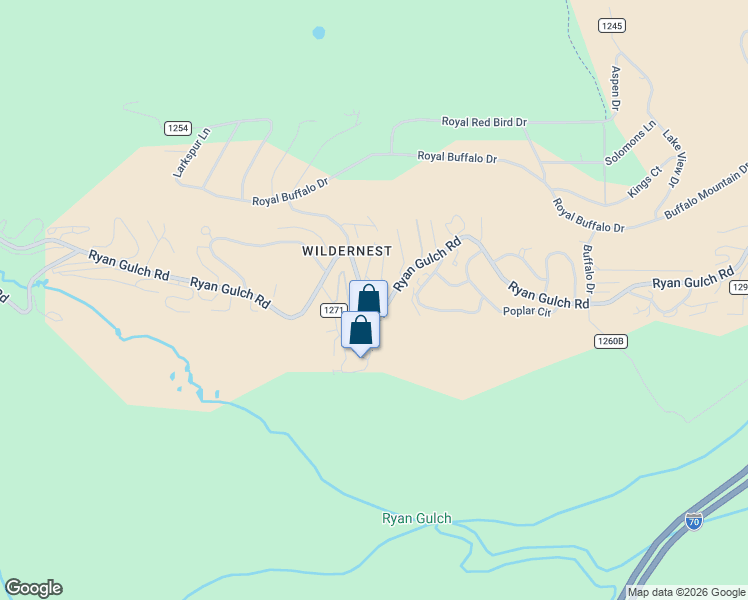 map of restaurants, bars, coffee shops, grocery stores, and more near 7100 Ryan Gulch Road in Silverthorne