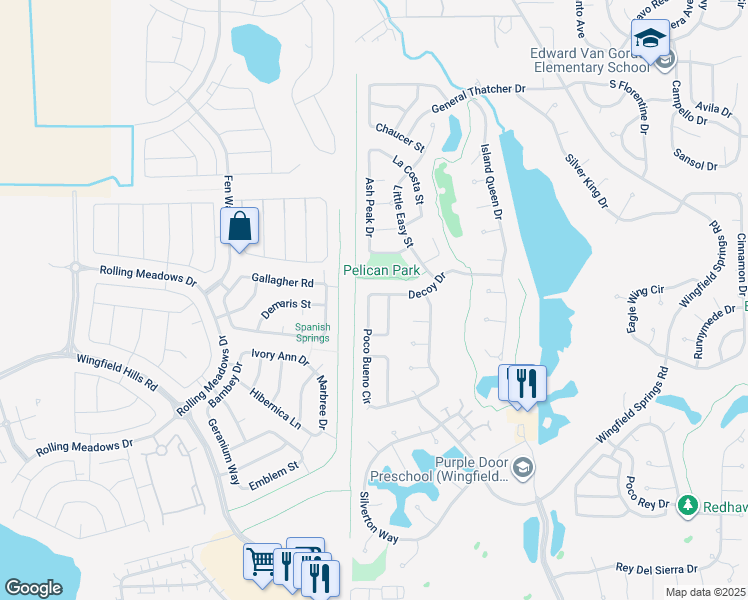 map of restaurants, bars, coffee shops, grocery stores, and more near 6903 Poco Bueno Circle in Sparks