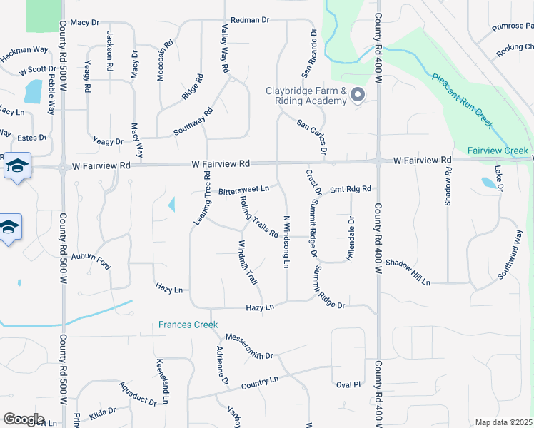 map of restaurants, bars, coffee shops, grocery stores, and more near 377 Windmill Trail in Greenwood