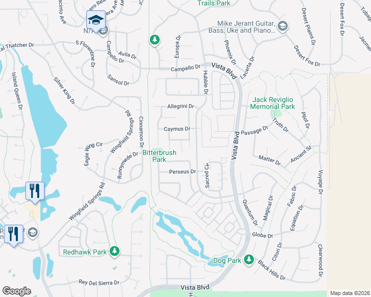 map of restaurants, bars, coffee shops, grocery stores, and more near 3767 Deutz Drive in Sparks