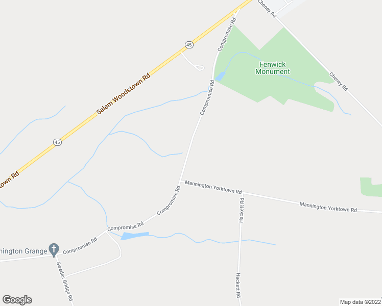 map of restaurants, bars, coffee shops, grocery stores, and more near 170 Compromise Road in Woodstown