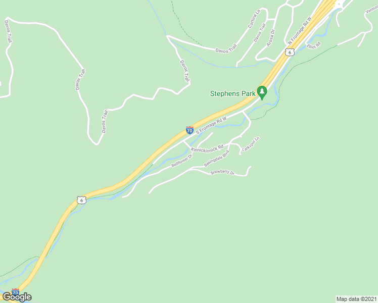 map of restaurants, bars, coffee shops, grocery stores, and more near 2913 Bellflower Drive in Vail