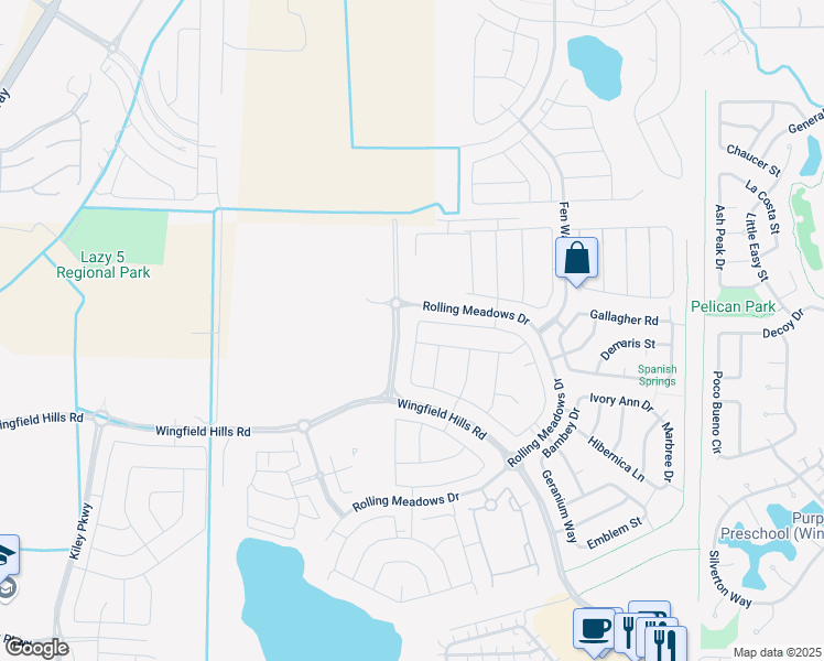 map of restaurants, bars, coffee shops, grocery stores, and more near 2074 Bishop Pine Street in Sparks