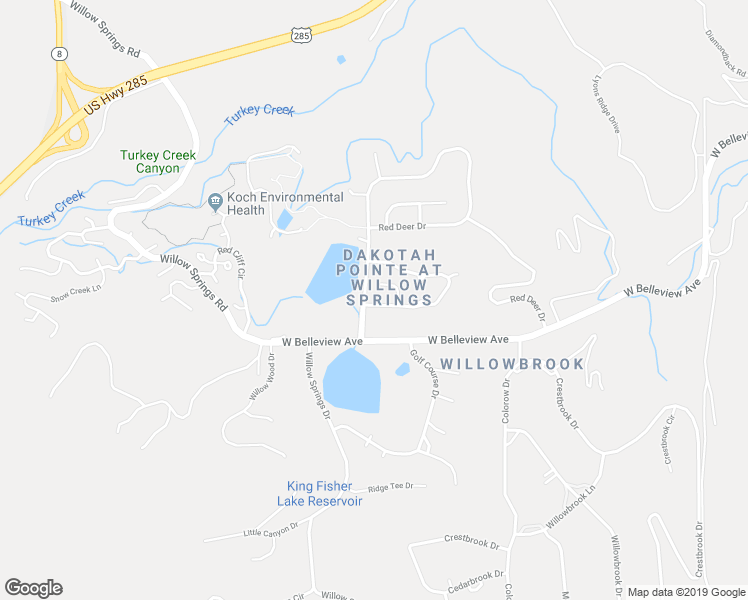 map of restaurants, bars, coffee shops, grocery stores, and more near 16095 Double Eagle Drive in Morrison
