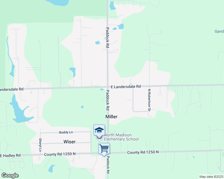 map of restaurants, bars, coffee shops, grocery stores, and more near 7531 East Landersdale Road in Morgan County