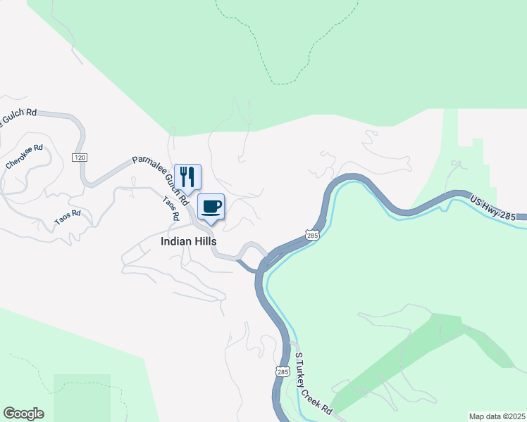 map of restaurants, bars, coffee shops, grocery stores, and more near 5449 Seminole Road in Indian Hills