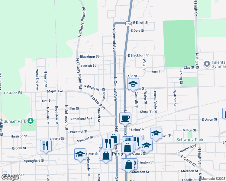 map of restaurants, bars, coffee shops, grocery stores, and more near 206-208 Edgar Street in Paris
