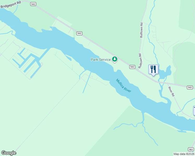 map of restaurants, bars, coffee shops, grocery stores, and more near 5330 River Drive in Hammonton