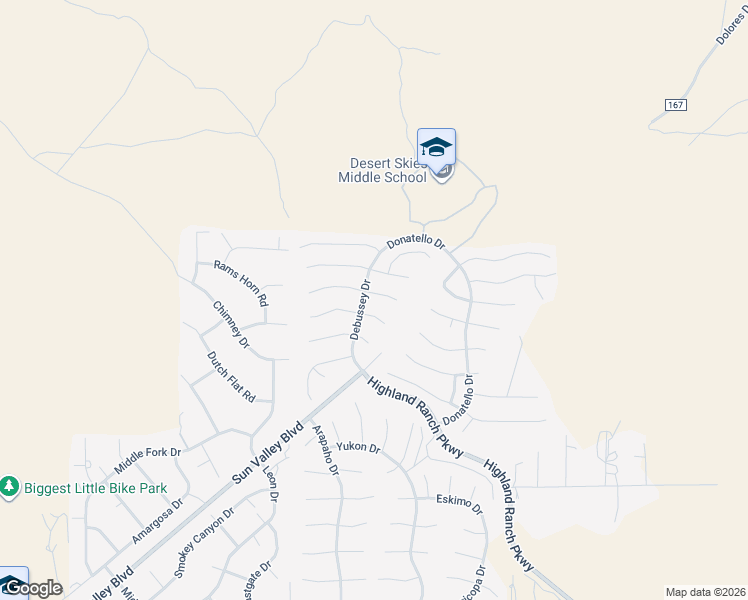 map of restaurants, bars, coffee shops, grocery stores, and more near 6996 Haydn Court in Sun Valley