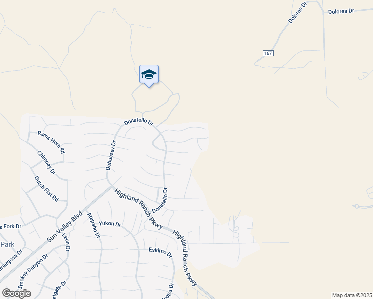 map of restaurants, bars, coffee shops, grocery stores, and more near 7471 Rodin Court in Sun Valley