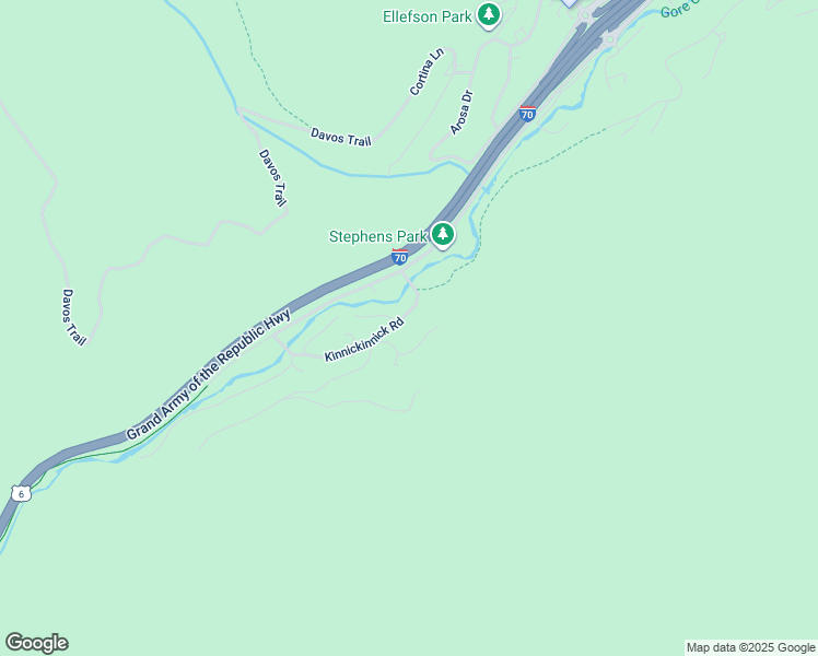 map of restaurants, bars, coffee shops, grocery stores, and more near 2637 Kinnickinnick Road in Vail