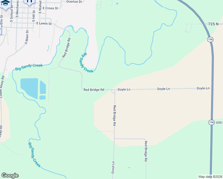 map of restaurants, bars, coffee shops, grocery stores, and more near 672 Red Bridge Road in Winchester