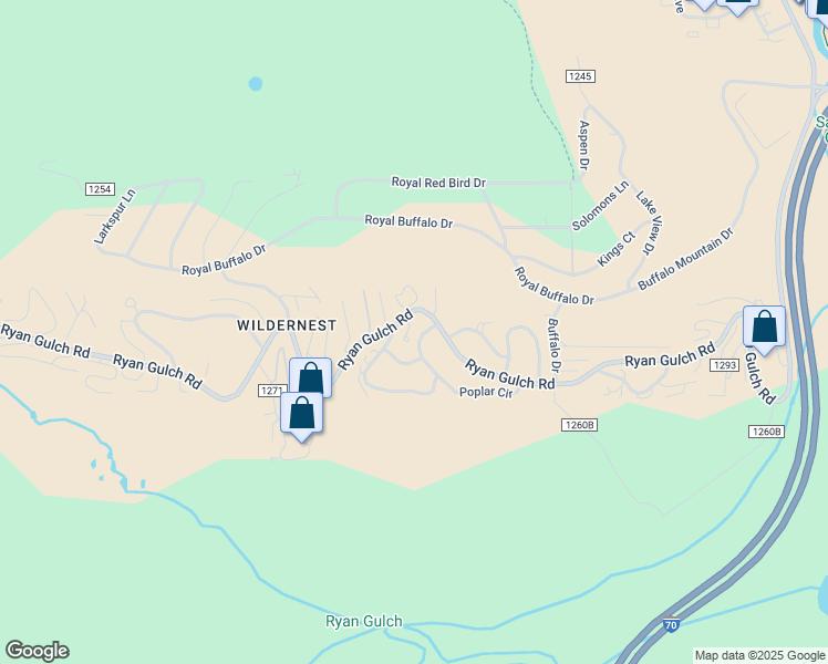 map of restaurants, bars, coffee shops, grocery stores, and more near 6712 Ryan Gulch Road in Silverthorne