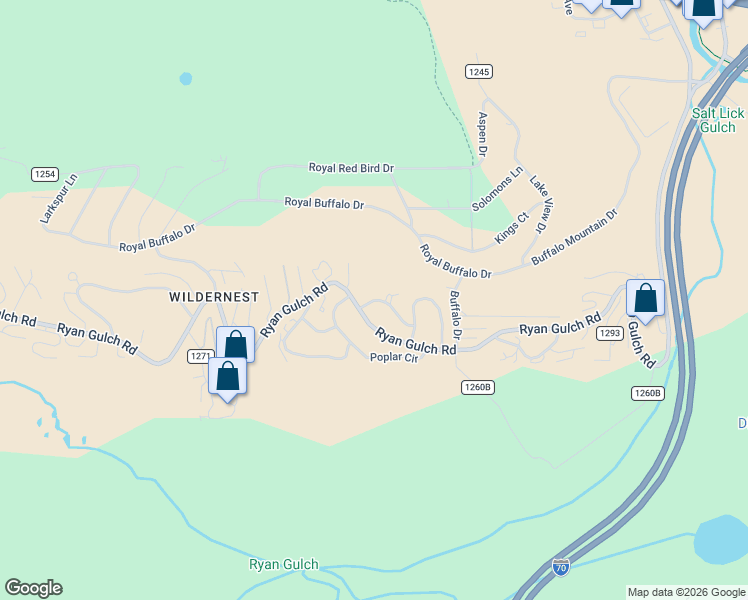 map of restaurants, bars, coffee shops, grocery stores, and more near 141 Sauterne Lane in Silverthorne