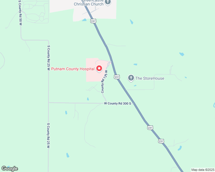 map of restaurants, bars, coffee shops, grocery stores, and more near 1601 Hospital Drive in Greencastle