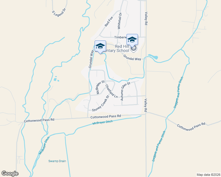 map of restaurants, bars, coffee shops, grocery stores, and more near 320 Chatfield Lane in Gypsum