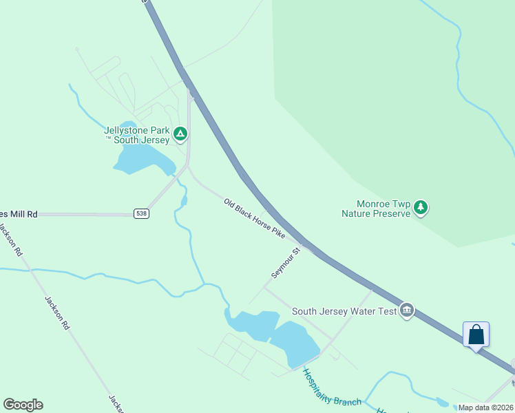 map of restaurants, bars, coffee shops, grocery stores, and more near 3727 South Black Horse Pike in Monroe