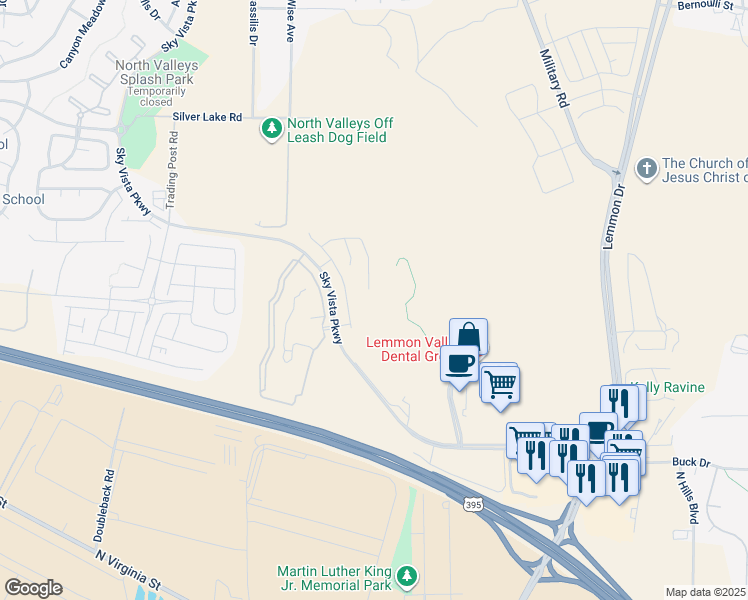 map of restaurants, bars, coffee shops, grocery stores, and more near in Reno