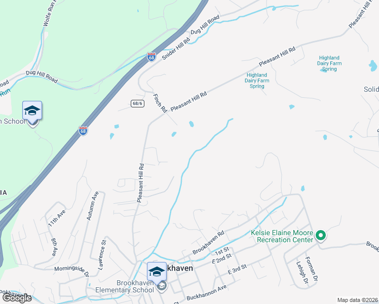 map of restaurants, bars, coffee shops, grocery stores, and more near 474 Pleasant Hill Road in Morgantown