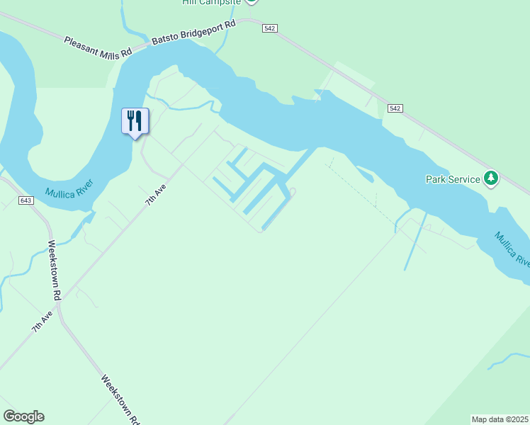 map of restaurants, bars, coffee shops, grocery stores, and more near 2810 Musket Lane in Hammonton