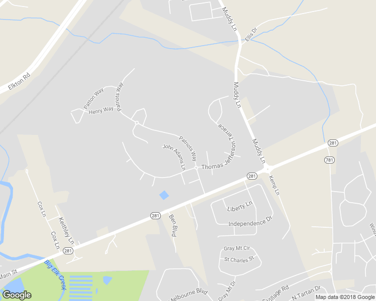 map of restaurants, bars, coffee shops, grocery stores, and more near 209 Patriots Way in Elkton