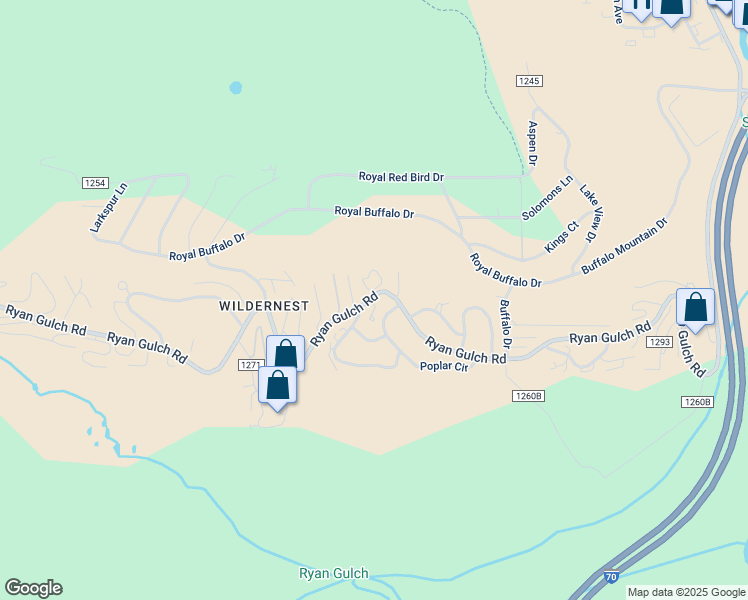 map of restaurants, bars, coffee shops, grocery stores, and more near 6908 Ryan Gulch Road in Silverthorne