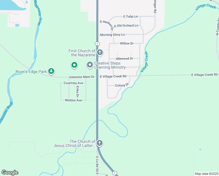 map of restaurants, bars, coffee shops, grocery stores, and more near 601 Colony Drive in Connersville