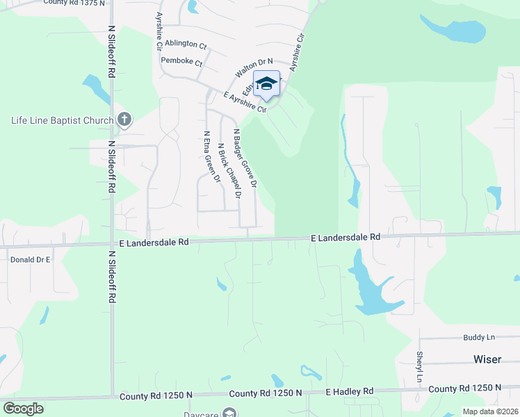 map of restaurants, bars, coffee shops, grocery stores, and more near 13239 North Badger Grove Drive in Morgan County