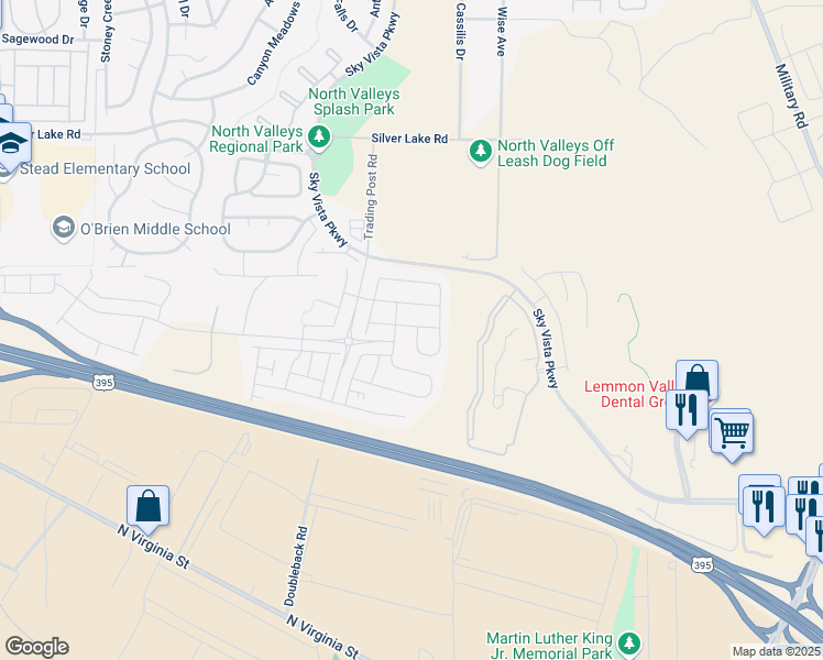 map of restaurants, bars, coffee shops, grocery stores, and more near in Reno