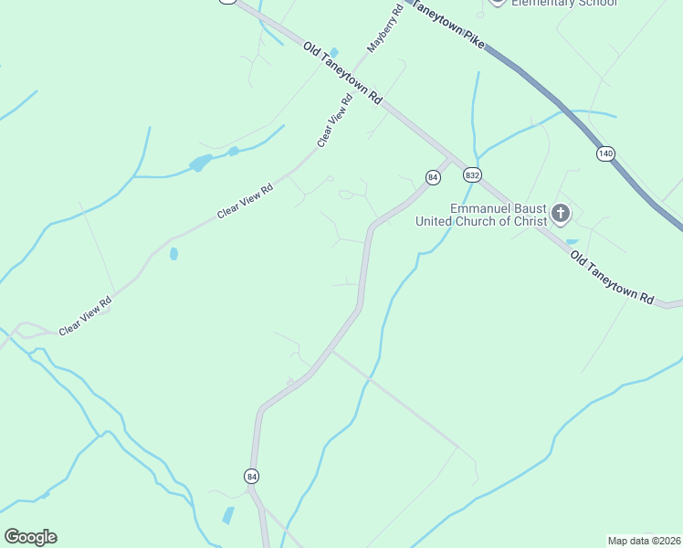 map of restaurants, bars, coffee shops, grocery stores, and more near 1610 Baust Church Road in Union Bridge