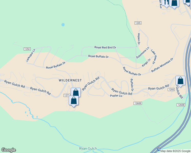 map of restaurants, bars, coffee shops, grocery stores, and more near 6908 Ryan Gulch Road in Silverthorne