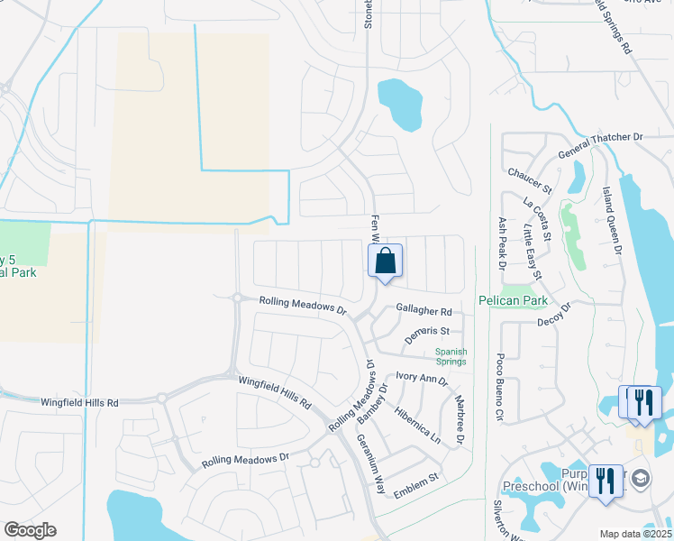 map of restaurants, bars, coffee shops, grocery stores, and more near 7000 Rolling Meadows Drive in Sparks
