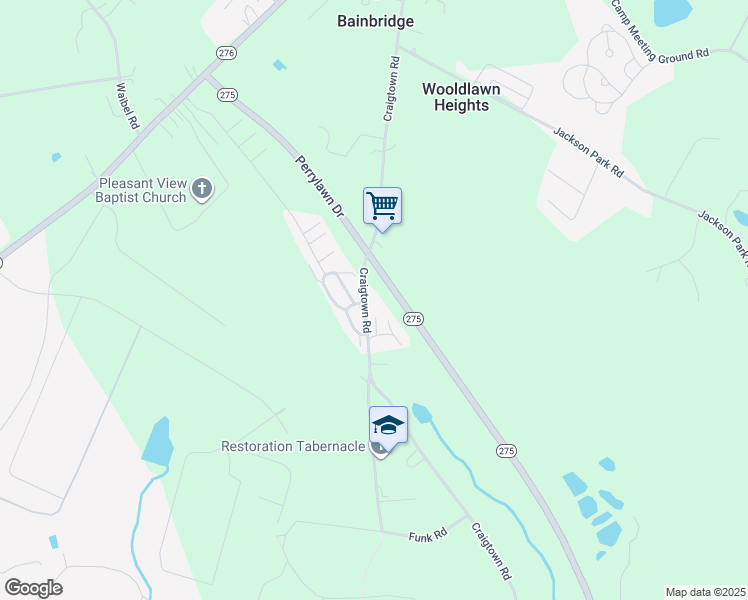 map of restaurants, bars, coffee shops, grocery stores, and more near 13 Sandybrook Drive in Port Deposit