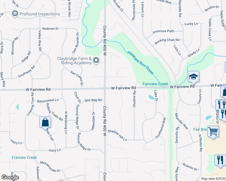 map of restaurants, bars, coffee shops, grocery stores, and more near 3955 West Fairview Road in Greenwood