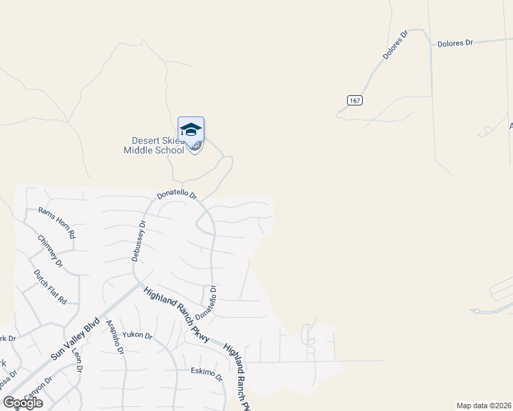 map of restaurants, bars, coffee shops, grocery stores, and more near 7504 Rembrandt Drive in Sun Valley