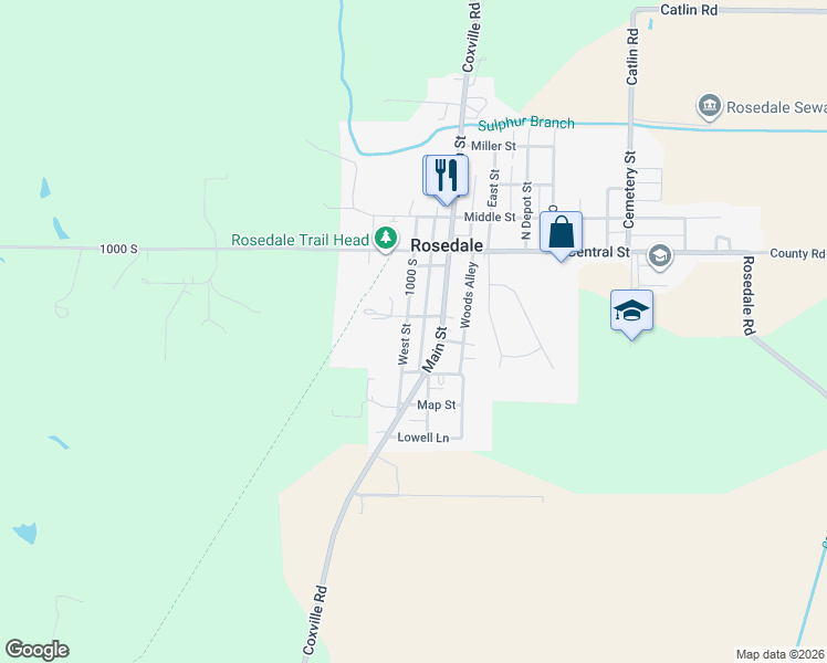 map of restaurants, bars, coffee shops, grocery stores, and more near 201-309 West Street in Rosedale