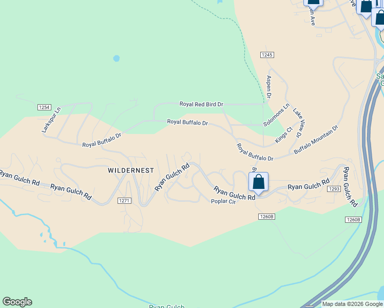 map of restaurants, bars, coffee shops, grocery stores, and more near 6719 Ryan Gulch Road in Silverthorne