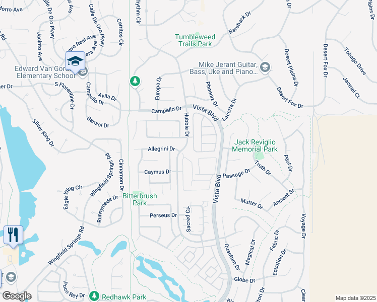 map of restaurants, bars, coffee shops, grocery stores, and more near 7455 Windswept Loop in Sparks