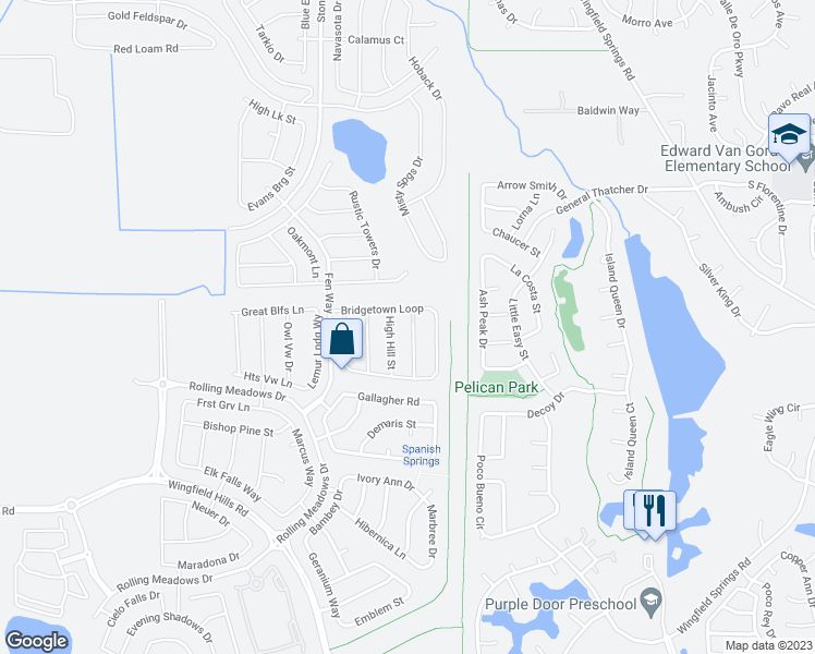 map of restaurants, bars, coffee shops, grocery stores, and more near 7159 Eldridge Street in Sparks