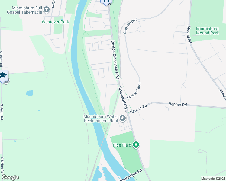 map of restaurants, bars, coffee shops, grocery stores, and more near 6242 Saxony Road in Miamisburg