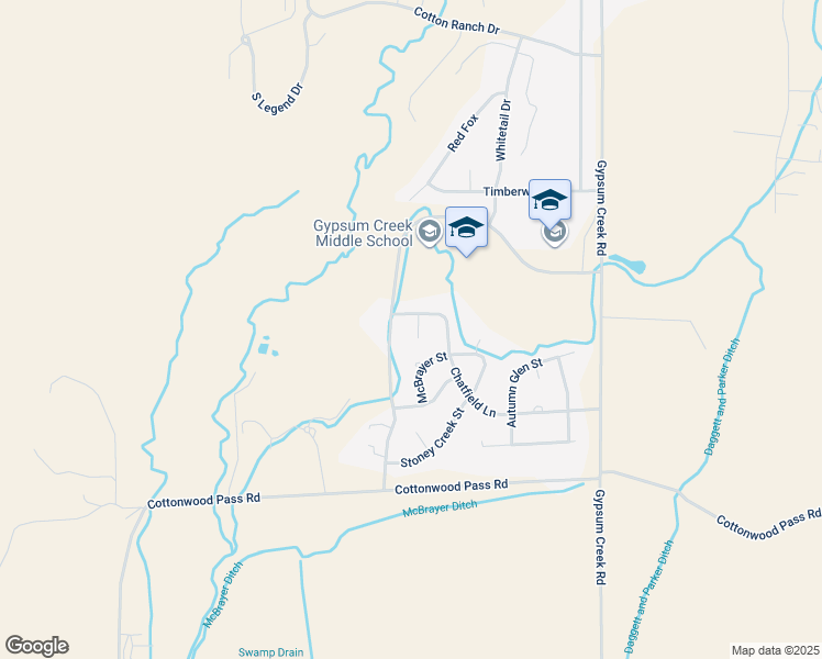 map of restaurants, bars, coffee shops, grocery stores, and more near 495 Chatfield Lane in Gypsum