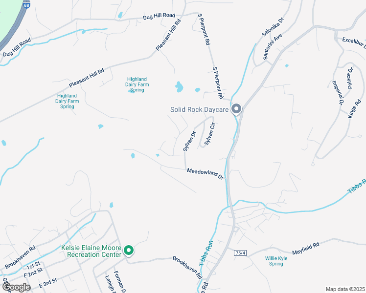 map of restaurants, bars, coffee shops, grocery stores, and more near 3107 Sylvan Drive in Morgantown