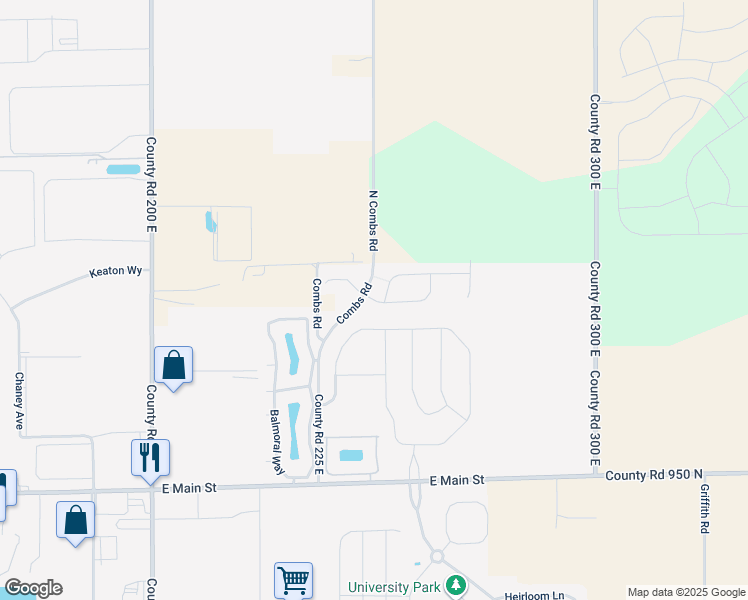 map of restaurants, bars, coffee shops, grocery stores, and more near 545 Lanai Lane in Greenwood